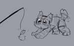 all_fours ambiguous_gender anthro cat_behavior_(meme) cat_toy felid feline fur grey_background lynx male_(lore) mammal pounce_pose rabiesram simple_background sketch solo stripes tail tail_motion tailwag toy ullr_(rabiesram) wide_eyed 