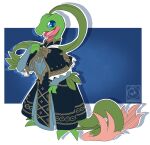  cosplay fan_character fire_emblem fire_emblem_three_houses generation_3_pokemon grovyle hi_res invalid_tag marianne marianne_von_edmund nintendo ouroborotter pokemon pokemon_(species) pokemon_mystery_dungeon pokemon_oc 