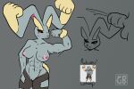  anthro blue_body blue_fur bodily_fluids cum female fluffy fur fusion generation_1_pokemon generation_4_pokemon genital_fluids handjob hi_res lopunny machamp male male/female muscular muscular_female nintendo nipples penile pink_nipples pokemon pokemon_(species) pokemon_fusion red_eyes sex solo sweat terryeternity 