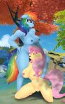  anthro artist_lewarfire breasts cunnilingus duo equid equine female female/female feral fluttershy_(mlp) friendship_is_magic genitals hasbro hi_res horse mammal my_little_pony oral pony pussy rainbow_dash_(mlp) sex solo taur vaginal 