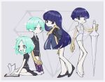  4others :d age_progression androgynous aqua_eyes aqua_hair aqua_nails bad_id bad_pixiv_id bangs belt black_footwear black_shirt blue_eyes blue_hair blunt_bangs bowl_cut clipboard collared_shirt colored_skin contrapposto crystal_hair expressionless gem_(symbol) gem_uniform_(houseki_no_kuni) glint gold golden_arms heterochromia holding holding_sword holding_weapon houseki_no_kuni huge_weapon kneeling kohaku_989 leaning_forward light_smile loafers long_hair long_sleeves looking_afar looking_at_viewer looking_to_the_side moon_uniform_(houseki_no_kuni) multiple_others multiple_persona nail_polish necktie open_mouth other_focus panty_&amp;_stocking_with_garterbelt parody parted_bangs phosphophyllite phosphophyllite_(ll) puffy_short_sleeves puffy_sleeves see-through see-through_sleeves seiza shirt shoes short_hair short_jumpsuit short_shorts short_sleeves shorts sitting smile sparkle straight_hair striped style_parody sword weapon white_belt white_shirt white_skin white_uniform wide_sleeves 