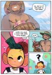  brother brothers charlie_(peonybunny) clothing comic doc_(peonybunny) english_text girly haplorhine hat headgear headwear hi_res male mammal monkey muscular muscular_male older_brother peonybunny primate sibling text 