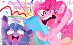  2022 bracelet confetti cute_fangs digital_media_(artwork) digital_painting_(artwork) duo earth_pony english_text equid equine eyelashes eyes_closed female feral friendship_is_magic fur hair hasbro hi_res hooves horn horse izzy_moonbow_(mlp) jewelry jully-park korean_text lineless mammal mlp_g5 my_little_pony open_mouth open_smile party_cannon pink_body pink_fur pink_hair pink_hooves pink_tail pink_text pinkie_pie_(mlp) pony pupils purple_body purple_eyes purple_fur purple_hooves purple_text small_pupils smile solo tail text underhoof unicorn wings 