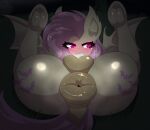  absurd_res anus bat_pony equid female feral flutterbat_(mlp) fluttershy_(mlp) friendship_is_magic genitals hasbro hi_res lying mammal membrane_(anatomy) membranous_wings mistpirit my_little_pony on_back puffy_anus pussy wings 