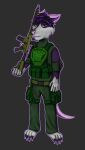  ambiguous_gender anthro gun heterochromia hi_res looking_at_viewer mammal marsupial possum ranged_weapon rifle soldier solo standing theslimedragon warrior weapon 