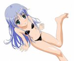  barefoot bikini blue_hair face feet flat_chest green_eyes highres index long_hair long_legs looking_up navel smile_(rz) solo swimsuit to_aru_majutsu_no_index 