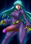  artist_request breast breasts bulge erect erect_nipples erection futanari highres huge_penis impossible_clothes impossible_clothing impossible_shirt king_of_fighters kula_diamond latex penis shirt skin_tight snk testicles wrong 