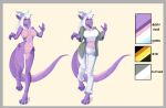  2_horns anthro areola big_breasts black_sclera bottomwear breasts claws clothed clothed/nude clothing color_swatch crop_top dragon female gem genitals hair horn jacket lisonat long_tail looking_at_viewer nipples nude oliessa_gemhorn opal_(gem) orange_eyes pants pink_body pink_scales purple_body purple_scales pussy scales scalie shirt solo sugilite_(gem) tail teeth topwear underbelly white_hair wingless_dragon yellow_areola yellow_nipples 