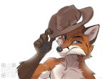  2023 5_fingers anthro black_nose blue_eyes canid canine digital_media_(artwork) fingers fox koul looking_at_viewer male mammal simple_background solo white_background 