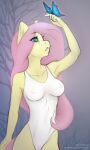  anthro arthropod butterfly clothing elronya equid equine female fluttershy_(mlp) friendship_is_magic hasbro horse insect lepidopteran mammal my_little_pony pegasus pony solo swimwear wings 