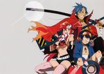  bikini_top hayatsu_ryota kamina simon tengen_toppa_gurren_lagann thigh-highs yoko 