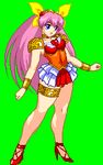  animated animated_gif gif hanasaki_momoko jyb long_hair lowres m.u.g.e.n mugen_(game) pink_hair ribbon very_long_hair wedding_peach 