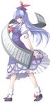  blue_hair dress kamishirasawa_keine long_hair scroll solo touhou yosugara_shou 