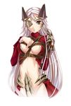  aldra_(queen's_blade) asskiler bad_id bad_pixiv_id beltbra eyepatch highres queen's_blade revealing_clothes silver_hair solo 