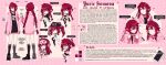  1boy ahoge kneehighs male_focus mazamuno original pointy_ears red_hair reference_sheet socks source_request third-party_source 