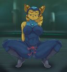  absurd_res acid-demo angela_cross anthro big_breasts bodysuit breasts clothing female hi_res lombax mammal ratchet_and_clank skinsuit solo sony_corporation sony_interactive_entertainment tight_clothing 