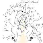  1:1 anal anal_penetration anthro bodily_fluids candiedyams canid canine canis cum cum_in_ass cum_in_mouth cum_inside cum_while_penetrated degradation domestic_dog duo ejaculation excessive_cum excessive_genital_fluids eyes_closed female from_behind_position genital_fluids grabbing_from_behind hi_res inflation intersex intersex/female kamuga male male/male mammal penetration sex shiba_inu size_difference spitz wide_eyed 