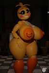  &lt;3 &lt;3_eyes 2023 3d_(artwork) 5_fingers absurd_res animatronic anthro areola avian barely_visible_genitalia barely_visible_pussy beakless bib big_breasts bird blush blush_stickers breasts chicken digital_media_(artwork) female feversfm fingers five_nights_at_freddy&#039;s five_nights_at_freddy&#039;s_2 galliform gallus_(genus) genitals hi_res huge_breasts looking_at_viewer machine nipples orange_areola orange_nipples orange_pussy phasianid pussy robot scottgames solo standing teeth text thick_thighs toy_chica_(fnaf) yellow_body yellow_breasts 