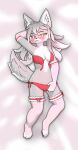  &lt;3 &lt;3_eyes absurd_res accessory anthro bed blender_(software) blender_eevee blush body_pillow bow_ribbon bra bra_loose breasts canid canine clothed clothing dakimakura_design dakimakura_pillow dakimakura_pose dakimakura_style digital_media_(artwork) female fox fur furniture hair hand_on_panties heterochromia hi_res inner_ear_fluff kayathevixen legwear looking_at_viewer lying mammal navel nolanhaldam on_back open_mouth panties pillow purple_eyes red_bra red_clothing red_panties red_underwear ribbons side-tie_panties simple_background smile solo tail thigh_highs touching_own_panties touching_panties touching_underwear tuft underwear underwear_only untied_bra white_body white_fur yellow_eyes 