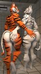  3d_(artwork) 9:16 anthro big_butt blue_eyes bubble_butt butt butt_grab digital_media_(artwork) duo feet felid female floor hand_on_butt hi_res huge_butt inside kyleroo licking looking_at_viewer looking_back mammal muscular muscular_female nude orange_eyes pantherine petruz_(copyright) presenting presenting_hindquarters rear_view smile source_filmmaker tail tiger tiger_(petruz) tile tile_floor tile_wall tongue tongue_out wall_(structure) 