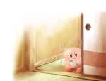  2012 :d alien ambiguous_gender bald blue_eyes detailed dialogue door doorway earless food_(artist) game_boy_family game_cartridge glistening glistening_eyes happy head_tilt holding_game_boy holding_object inside japanese_house japanese_text kirby kirby_(series) looking_at_viewer motion_lines multicolored_body multicolored_skin nintendo noseless not_furry o_o open_mouth open_smile pink_body pink_skin question question_mark red_body red_skin red_tongue rosy_cheeks round_eyes round_head shadow simple_background smile smiling_at_viewer solo sphere sphere_creature standing standing_in_doorway text tongue toony waddling_head white_background wide_eyed wood 