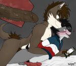  &gt;:3 &lt;3 anal anal_penetration anthro anthro_on_anthro balls bed bed_sheet bedding bedroom_eyes black_hair black_nose black_pubes black_tail blush blush_lines bodily_fluids bottomless boyfriends brown_body brown_fur brown_hair brown_pubes brown_tail brown_tail_tuft canid canine canis claws closed_smile clothed clothing cutaway domestic_dog duo erect_nipples erection eyebrows facial_tuft flag_clothing flag_topwear fur fur_tuft furniture genital_fluids genitals grabbing_from_behind grey_background grey_body grey_fur grin hair half_naked hand_in_shirt hands_behind_back hoodie hoodie_lift hoodie_only internal internal_anal looking_down_at_partner looking_pleasured lying lying_on_bed male male/male mammal mouth_closed multicolored_body multicolored_clothing multicolored_fur multicolored_hoodie multicolored_topwear narrowed_eyes naughty_face nipples nude on_bed on_bottom on_front on_phone on_top open_mouth open_smile partially_clothed penetration penile penile_penetration penis penis_in_ass philippine_flag phone precum precum_in_ass prick_ears pubes raised_clothing raised_hoodie raised_topwear rodgey rodgeykun seductive signature simple_background smile spiky_hair tail tail_tuft tongue tongue_out topwear topwear_only tuft twitter two_tone_body two_tone_face two_tone_fur two_tone_hands white_bed_sheet white_body white_claws white_fur xennon yellow_eyes 
