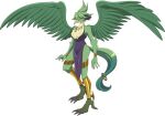  accessory anthro astaroth_(the_tale_of_outcasts) avian beak big_breasts bracelet breasts chest_tuft clawed_feet clothing demon dress feather_hair feathered_wings feathers female fingernails fluffy fluffy_chest furgonomics gold_(metal) gold_jewelry green_body green_feathers hi_res horn jewelry leg_armor legband legwear long_fingernails nails necklace non-mammal_breasts official_art pseudo_hair purple_clothing ring_(jewelry) scales solo tail tail_accessory talons the_tale_of_outcasts thighband tuft unknown_artist wings yellow_eyes 