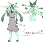  1:1 ambiguous_gender anthro beheleaf clothed clothing digital_media_(artwork) english_text fur hi_res mammal simple_background smile solo swan_lake_(beheleaf) text 