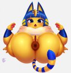  2023 absurd_res alpha_channel animal_crossing animal_humanoid ankha_(animal_crossing) anthro anus big_breasts big_butt breasts butt captain_jerkpants cat_tail felid feline female hi_res huge_breasts humanoid mammal nintendo solo wide_hips 