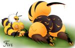  anthro areola arthropod ass_up bee big_areola big_breasts big_butt big_nipples breasts butt duo eyes_closed female food hi_res honey_(food) huge_areola huge_breasts huge_butt hymenopteran insect lying nightmare-arts nipples nude on_front short_stack stinger thick_thighs wasp worried 