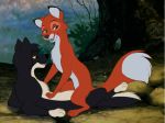  2019 animated black_fur canid canine canis cowgirl_position disney domestic_dog duo female feral feral_on_feral flat_colors fox fox_and_the_hound fur half-closed_eyes looking_down lying male male/female mammal multicolored_fur on_back on_top open_mouth penetration penis red_fur sex tongue tongue_out toony tuwka two_tone_fur vaginal vaginal_penetration vixey white_fur yellow_eyes 