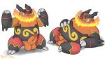  16:9 2022 anthro balls bearmuda emboar erection generation_5_pokemon genitals hi_res male nintendo orange_body penis pokemon pokemon_(species) simple_background sitting solo widescreen 