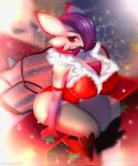  2022 4_fingers big_breasts breasts christmas christmas_clothing cleavage clothed clothing crevettpudel featureless_feet female fingers gardevoir generation_3_pokemon hi_res holidays huge_breasts humanoid legwear leotard lipstick looking_at_viewer makeup nintendo not_furry pokemon pokemon_(species) purple_eyes red_eyes sitting smile smiling_at_viewer snow snowing solo thick_thighs thigh_highs 