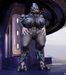  3d_(artwork) abs absurd_res alien armor big_breasts big_butt bodysuit breasts butt cleavage clothed clothing curvy_figure digital_media_(artwork) female gabrielarchgod halo_(series) headgear helmet hi_res huge_breasts huge_butt huge_hips huge_thighs microsoft muscular muscular_female pasties sangheili skinsuit solo thick_thighs tight_clothing voluptuous wide_hips xbox_game_studios 
