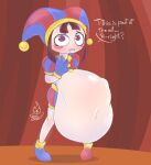  belly cami_gz clown clown_girl clussy digital_drawing_(artwork) digital_media_(artwork) female human human_only humanoid jester mammal nervous not_furry pomni_(tadc) soft_vore the_amazing_digital_circus vore 