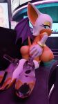  3d_(artwork) anthro bat big_breasts bodily_fluids breasts butt butt_shot cum cum_on_face digital_media_(artwork) female genital_fluids hi_res mammal nude rouge_the_bat sega solo sonic_the_hedgehog_(series) thespignsfw tongue 