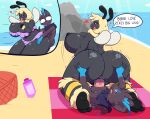  &lt;3 &lt;3_eyes absurd_res ankle_tuft antennae_(anatomy) anthro arm_tuft arthropod bbbb beach bee big_breasts big_butt big_penis bikini black_body bodily_fluids bouncing_breasts breasts butt clothing duo female generation_5_pokemon genital_fluids genitals hi_res huge_breasts huge_butt huge_penis humanoid hymenopteran insect leg_tuft male male/female neck_tuft nintendo on_bottom on_top penetration penis pokemon pokemon_(species) pussy_juice reverse_cowgirl_position seaside sex shiny_pokemon shinyillusionz speech_bubble swimwear tagme thigh_tuft tuft vaginal vaginal_penetration wings wrist_tuft zeke_the_zorua zorua 