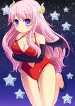  baka_to_test_to_shoukanjuu blush breasts female gradient gradient_background himeji_mizuki long_hair pink_hair smile solo 
