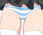  bad_id bad_pixiv_id momoiro_tanuki original panties solo striped striped_panties thighhighs underwear white_legwear 