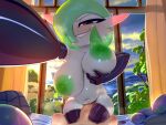  2023 4:3 absurd_res areola armwear blush bodily_fluids breasts clothing digital_media_(artwork) duo egg faceless_character faceless_male female first_person_view gardevoir generation_3_pokemon genitals green_nipples hair hi_res humanoid_genitalia humanoid_penis inside legwear looking_at_viewer male male/female mostly_nude nintendo nipples penis pokemon pokemon_(species) solo_focus sweat theboogie 