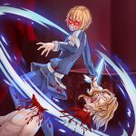  2boys absurdres angry blood commission death decapitation disembodied dying eugeo guro head highres multiple_boys second-party_source sword_art_online sword_art_online:_alicization vankusman 