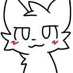  ambiguous_gender anthro blank_stare blush canid canine digital_drawing_(artwork) digital_media_(artwork) fox fur hi_res male male/male mammal owo silly_cat_(mauzymice) simple_background smile solo suggestive_look uwu white_background white_body white_fur 