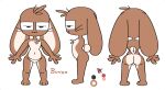  anthro bedroom_eyes big_butt bunzo_(vilepluff) butt chest_tuft eyewear floppy_ears glasses hi_res lagomorph leporid male mammal model_sheet narrowed_eyes nude rabbit scut_tail seductive short_tail simple_background small_waist solo tail tuft vilepluff white_background 