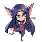  1girl :&lt; animal_ears bangs bare_shoulders black_hair black_pants blue_eyes blush boots breasts dress full_body hand_up irelia league_of_legends long_hair long_sleeves looking_at_viewer medium_breasts pants parted_hair phantom_ix_row pointy_ears red_dress simple_background solo white_background yordle 