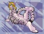  absurd_res anthro big_butt blonde_hair blue_eyes butt feet felid female foot_fetish foot_focus frozen_over hair hi_res looking_at_viewer looking_back mammal markings nude nyla pantherine pinup pose soles solo striped_markings stripes thick_thighs tiger trans_(lore) trans_woman_(lore) wide_hips 