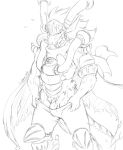  2018 anthro armor bottomwear bottomwear_down bushiroad cape clothed clothing dragon drum_bunker_dragon eyes_closed flaccid future_card_buddyfight genitals headgear helmet horn male monochrome pants pants_down partially_clothed penis scalie signature solo undressing western_dragon zerofox1000 