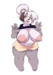  anthro areola bear big_breasts blue_clothing blue_topwear bottomwear breasts chubby_female clothed clothing curvy_figure eyelashes female flashing flashing_breasts fur giant_panda grey_body grey_fur grey_hair hair hi_res huge_breasts kbul lijuan looking_at_viewer mammal nipple_piercing nipples open_mouth open_smile orange_eyes piercing pink_areola pink_nipples raised_clothing raised_topwear shorts simple_background slightly_chubby smile solo thick_thighs topwear white_background white_body white_fur wide_hips yellow_bottomwear yellow_clothing yellow_shorts 