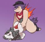  anthro duo frottage generation_2_pokemon generation_5_pokemon hi_res jonky male male/male nintendo pokemon pokemon_(species) sex taki_(vaezy) thigh_sex typhlosion zorua 