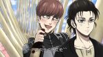  2boys eren_yeager floch_forster mayukeko multiple_boys shingeki_no_kyojin three-dimensional_maneuver_gear 