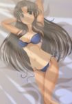  absurdres asakura_ryouko bikini blue_eyes blue_hair breasts highres medium_breasts nanashi_noiji solo suzumiya_haruhi_no_yuuutsu swimsuit 